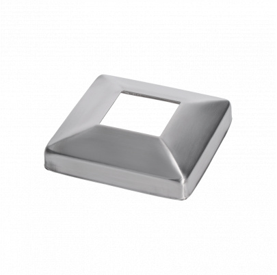 Kryt spodnej príruby (99x99mm /23x0,8mm), otvor:41x41mm, brúsená nerez K320 /AISI304