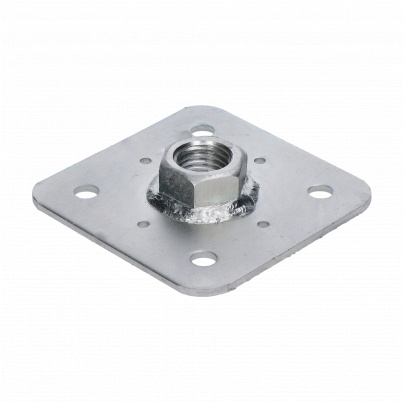 Horná doska 110x110 s maticou M24, žiarový pozink, výška 23mm, pätka piliera