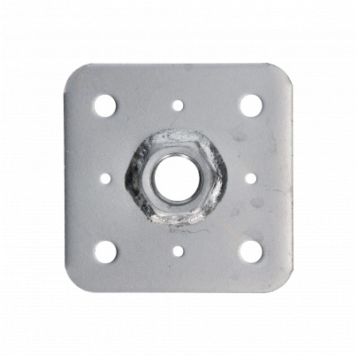 Horná doska 110x110 s maticou M24, žiarový pozink, výška 23mm, pätka piliera