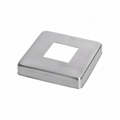 Kryt spodnej príruby (100x100mm /19x0,8mm), otvor:40.5x40.5mm, brúsená nerez K320 /AISI304