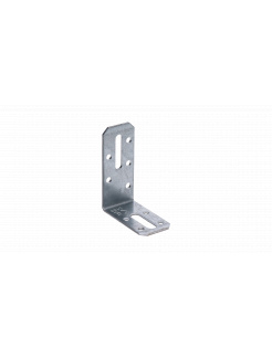 Uholník nastaviteľný 70x55x30mm, 2,0mm, pozink, diery 5mm-9ks, otvory 6,5/23mm-1ks, 8,5/21,5mm-1ks