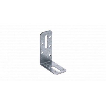 Uholník nastaviteľný 70x55x30mm, 2,0mm, pozink, diery 5mm-9ks, otvory 6,5/23mm-1ks, 8,5/21,5mm-1ks