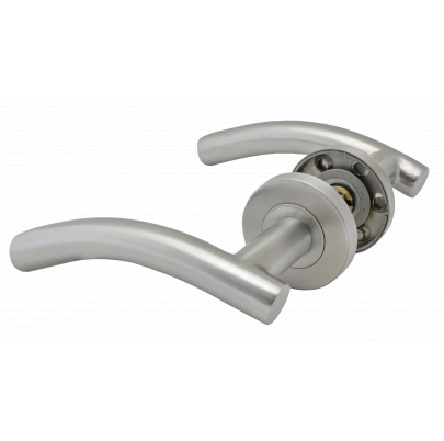 Kľučka bez dolnej rozety, brúsená nerez AISI304