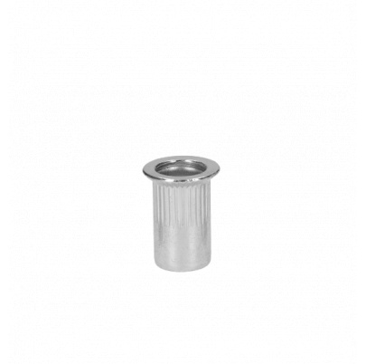 Nerezová nitovacia matica M6, zapustená hlava, ryhovaný driek, AISI304