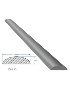 Madlo D 40x11x3000mm, cena za KUS