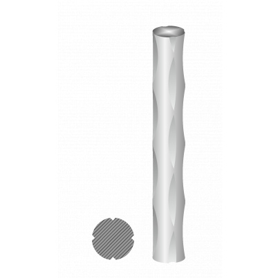 Tyč kruhová plná 12mm, zdobená-vzor slza 3000mm, cena za KUS