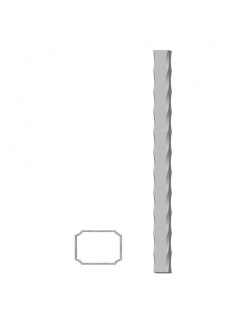 Uzavretý profil 30x20x2mm, čierny S235, zdobený po hranách L=5000mm, cena za 1ks(5m)