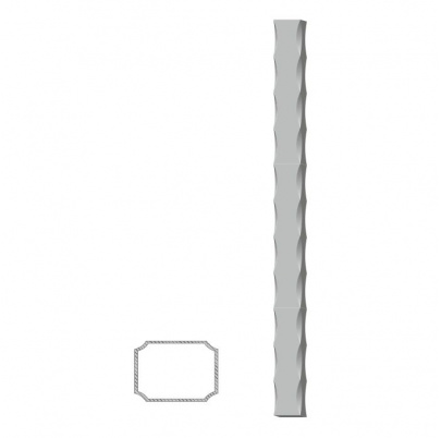 Uzavretý profil 30x20x2mm, čierny S235, zdobený po hranách L=5000mm, cena za 1ks(5m)