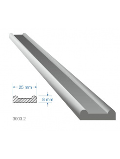 Pásovina plochá B, 25x8mm, S235, cena za 1ks(6m)