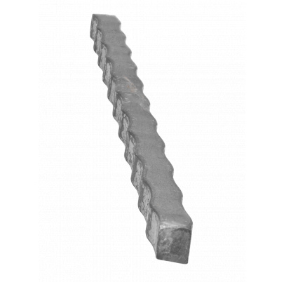 Tyč štvorcová plná 14x14mm, čierna S235, okutá na dvoch protiľahlých stranách L=5000mm, cena za 1ks(5m)