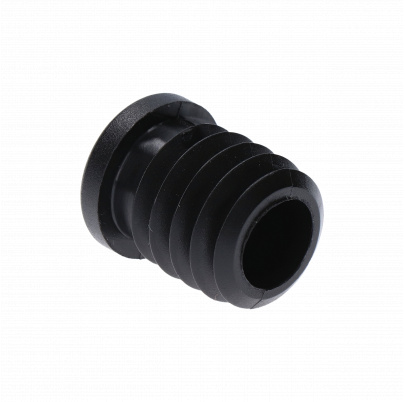 M8,A-25mm,H-25mm,C-5mm,čierna,Hrúbka steny-1.5-2mm,Plastová kruhovo-rúrková zátka s maticou M8