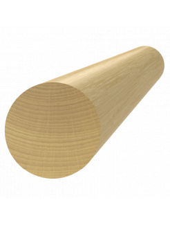 Drevený profil guľatý (ø 42mm /L:3000mm), materiál: dub, brúsený povrch bez náteru, balenie: PVC fólia