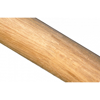 Drevený profil guľatý (ø 42mm /L:4000mm), materiál: dub - cink nadpájaný po 60cm, brúsený povrch bez náteru, balenie: PVC fólia