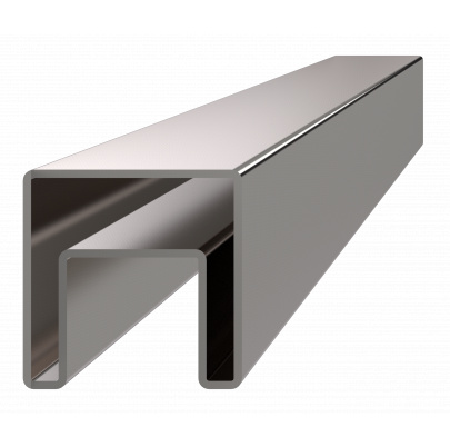 Madlo štvorcové 40x40x1.5mm, 1m, sklo 8-17.5mm, brus AISI304