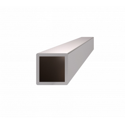 Profil uzatvorený 12x12x1mm, cena za 1ks (1m), brúsená nerez K320 /AISI304,