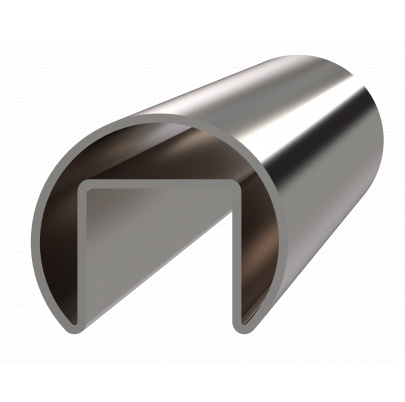 Madlo ø42.4x2mm, 2m, sklo 8-17.5mm, brúsená nerez AISI304