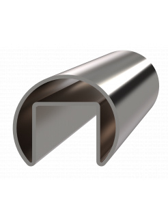 Madlo ø42.4x2mm, 3m, sklo 8-17.5mm, brúsená nerez AISI304