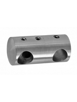 Držiak tyčí ø 12/12mm prechodný-otočný (48x22mm), brúsená nerez K320 /AISI304