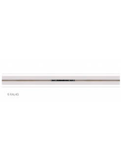 AL vodiaci profil RAL9010 k pohonom HALO s difúzerom pre LED