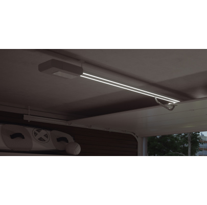 AL vodiaci profil RAL9010 k pohonom HALO s difúzerom pre LED