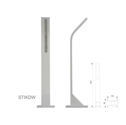 Vonkajšie LED osvetlenie STIK S UP, farba RAL9010, H-404mm