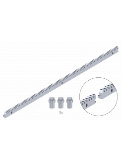 Hrebeň kov 30x12mm, L-1000mm, M4, max do 2200kg, 3x úchyt+skrutky, pozinkovaný so zámkom