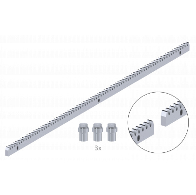 Hrebeň kov 30x12mm, L-1000mm, M4, max do 2200kg, 3x úchyt+skrutky, pozinkovaný