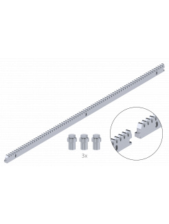 Hrebeň kov 30x10mm, L-1000mm, M4, max do 1700kg, 3x úchyt+skrutky, pozinkovaný so zámkom