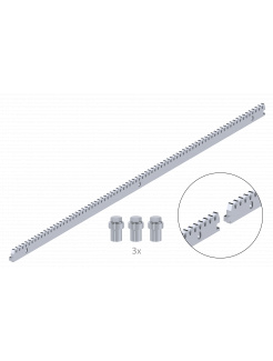 Hrebeň kov 30x8mm, L-1000mm, M4, max do 1200kg,  3x úchyt+skrutky, pozinkovaný, so zámkom