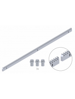 Hrebeň INOX 30x10mm, L-1000mm, M4, max. do 1900kg, 3x úchyt+skrutky, nerezový