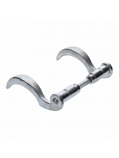 Kľučka 132x42mm, priemer osadenia 18mm, zinok, pár