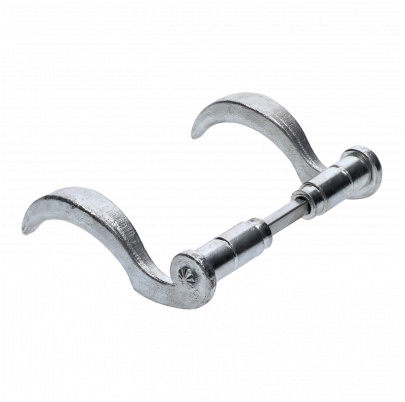 Kľučka 132x42mm, priemer osadenia 18mm, zinok, pár