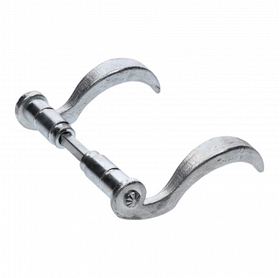 Kľučka 132x42mm, priemer osadenia 18mm, zinok, pár