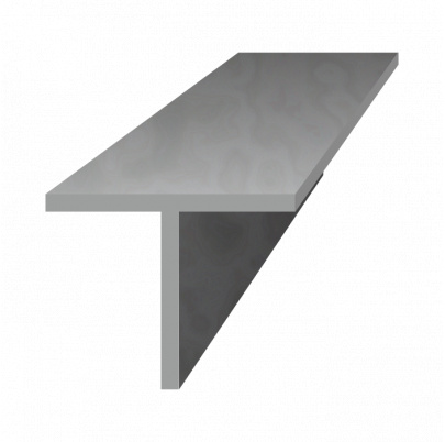 Tyč prierezu T 30x30x4mm, čierna S235, rovnomerná L=1000mm, cena za 1ks(1m)