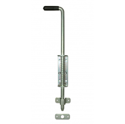 Rígeľ navárací  14mm, L: 420mm, pozinkovaný s pružinou