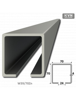 C profil 70x70x4mm pozinkovaný, dĺžka 3m