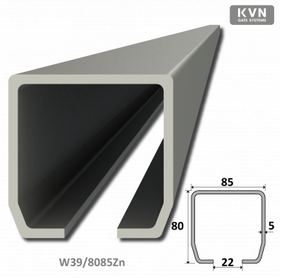 C profil 80x85x5mm pozinkovaný, dĺžka 3m