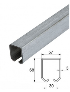Profil GRANDE 57x68x3mm, dĺžka 2m