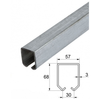 Profil GRANDE 57x68x3mm, dĺžka 2m