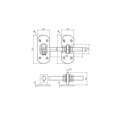 Nastaviteľný pánt M18