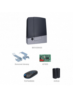 CAME BXV 10 SAFE ATOMO sada pre posuvnú bránu do 1000kg, 1x BXV10AGS (24V, 400W, 1000N) 1x ZN7, 1x AF43S, 1x TOP44RBN, 1 pár DIR10