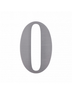 Číslo domové 0, (127x1.5mm), s 3M páskou, brúsená nerez K320 / AISI 304