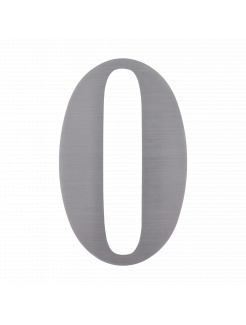 Číslo domové 0, (156x1.5mm), s 3M páskou, brúsená nerez K320 / AISI 304