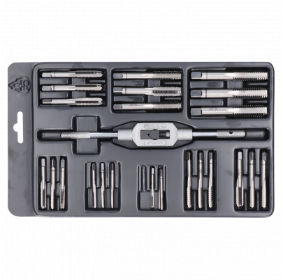 Súprava závitorezných nástrojov mini-2 NO, závitníky M3, M4, M5, M6, M7, M8, M10 a M12, vratidlo 2.5-9mm
