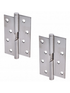 Nerezové pánty pridvihovacie 2ks (ľavé), 100x75x2.5mm, max. nosnosť: 80 kg (2 pánty), brúsená nerez K320 /AISI304
