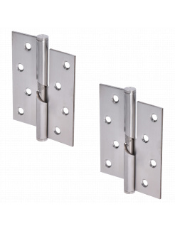 Nerezové pánty pridvihovacie 2ks (pravé), 100x75x2.5mm, max. nosnosť: 80 kg (2 pánty), brúsená nerez K320 /AISI304