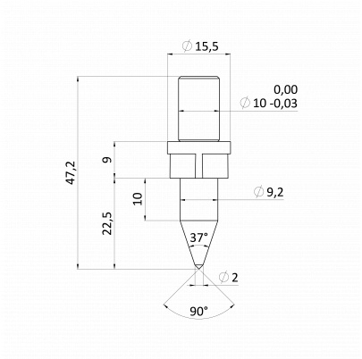 Kovdrill pre termálne vŕtanie na konštrukčnú oceľ M10x1.5