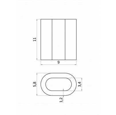 Hliníková lisovacia spojka pre 3.0mm lanko