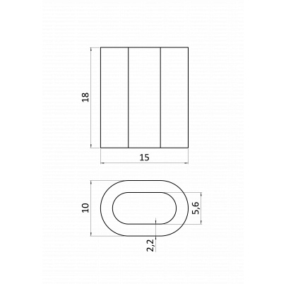Hliníková lisovacia spojka pre 5.0mm lanko