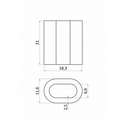 Hliníková lisovacia spojka pre 6.0mm lanko